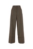 Embroidered Stretch Wool Blend Wide-leg Pant