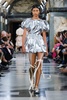 Puff-sleeve metallic minidress