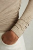 Ruched Jersey Top with Wool in Neutral