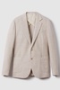 Attire Stone Slim Fit Textured Wool Blend Single Breasted Blazer