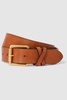 Leather Buckle Belt in Tan