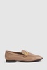 Leather Rounded Loafers in Nude