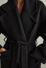 Wool-Blend Blindseam Coat in Black