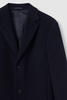 Wool Blend Single Breasted Epsom Overcoat in Navy