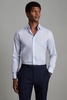 Slim Fit Cotton Blend Shirt in Blue