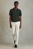 Half-Zip Knitted Polo Shirt in Emerald