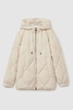 Quilted Puffer Coat in Cream