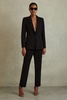 Slim Fit Suit Trousers in Black