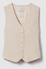 Single Breasted Waistcoat in Cream