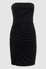 Halston Embellished Strapless Mini Dress in Black