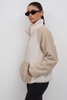 Fleece Funnel Neck Jumper in Natural