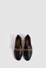 Leather Rounded Loafers in Black