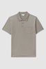 Mercerised Cotton Polo Shirt in Dusty Green