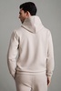 Plain Interlock Jersey Drawstring Hoodie in Oatmeal