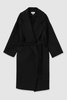 Wool-Blend Blindseam Coat in Black