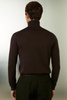 Merino Roll Neck Jumper in Dark Bordeaux