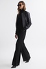 Wide Leg Suit Trousers in Black