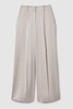 Satin Wide Leg Trousers in Champagne