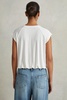 Elasticated Hem Raglan Sleeve Top in Ivory