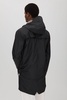 Rains Longline Hooded Raincoat in Black