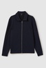 Textured Zip-Through Jacket in Navy