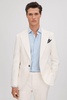 Heat Off White Linen Blend Single Breasted Slim Fit Blazer