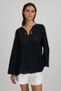 Lace Cut-Out Blouse in Navy