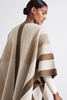 Atelier Checked Wool and Cashmere Cape in Camel