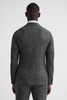 Slim Fit Wool Single Breasted Blazer in Charcoal