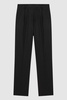 Slim Fit Flannel Trousers in Black