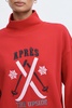 The Upside Organic-Cotton Après-Ski Sweatshirt in Red