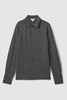 Merino Wool Button-Through Cardigan in Derby Grey Marl