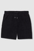 Towelling Drawstring Shorts in Navy