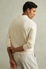 Wool-Cashmere Open-Collar Polo Shirt in Ivory