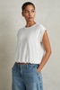 Elasticated Hem Raglan Sleeve Top in Ivory