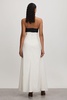 Marcia Ivory Anna Quan Linen-Jersey Strapless Maxi Dress