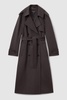 Atelier Wool And Cashmere Trench Coat in Charcoal