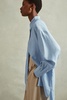 Oversized Shirt With Linen in Blue