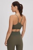 The Upside Striped Sports Bra in Khaki