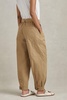 Cotton Tapered Parachute Trousers in Sand