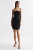 Halston Embellished Strapless Mini Dress in Black