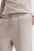 Plain Drawstring Loungewear Joggers in Oatmeal