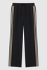 Petite Wide Leg Pull On Trousers in Black