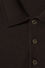 Merino Wool Polo Shirt in Coco Brown