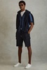 Interlock Jersey Drawstring Shorts in Navy Blue