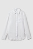 Linen Button Through Shirt in White