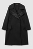 Atelier Felted Trapeze Coat in Black