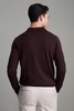 Merino Wool Polo Shirt in Dark Bordeaux