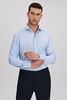 Striped Cutaway Collar Shirt in White/Soft Blue