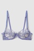 Bluebella Sheer Embroidered Bra in Hydrangea Blue